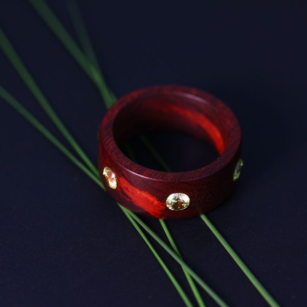 Rosewood Ring/Couple's Ring/his & her ring/6 gems ring - Image 8