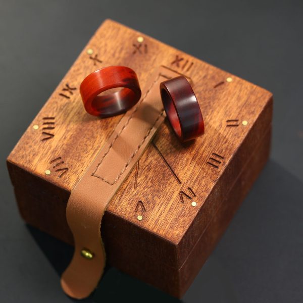 Rosewood ring, rings for lovers, couple's ring - Image 7