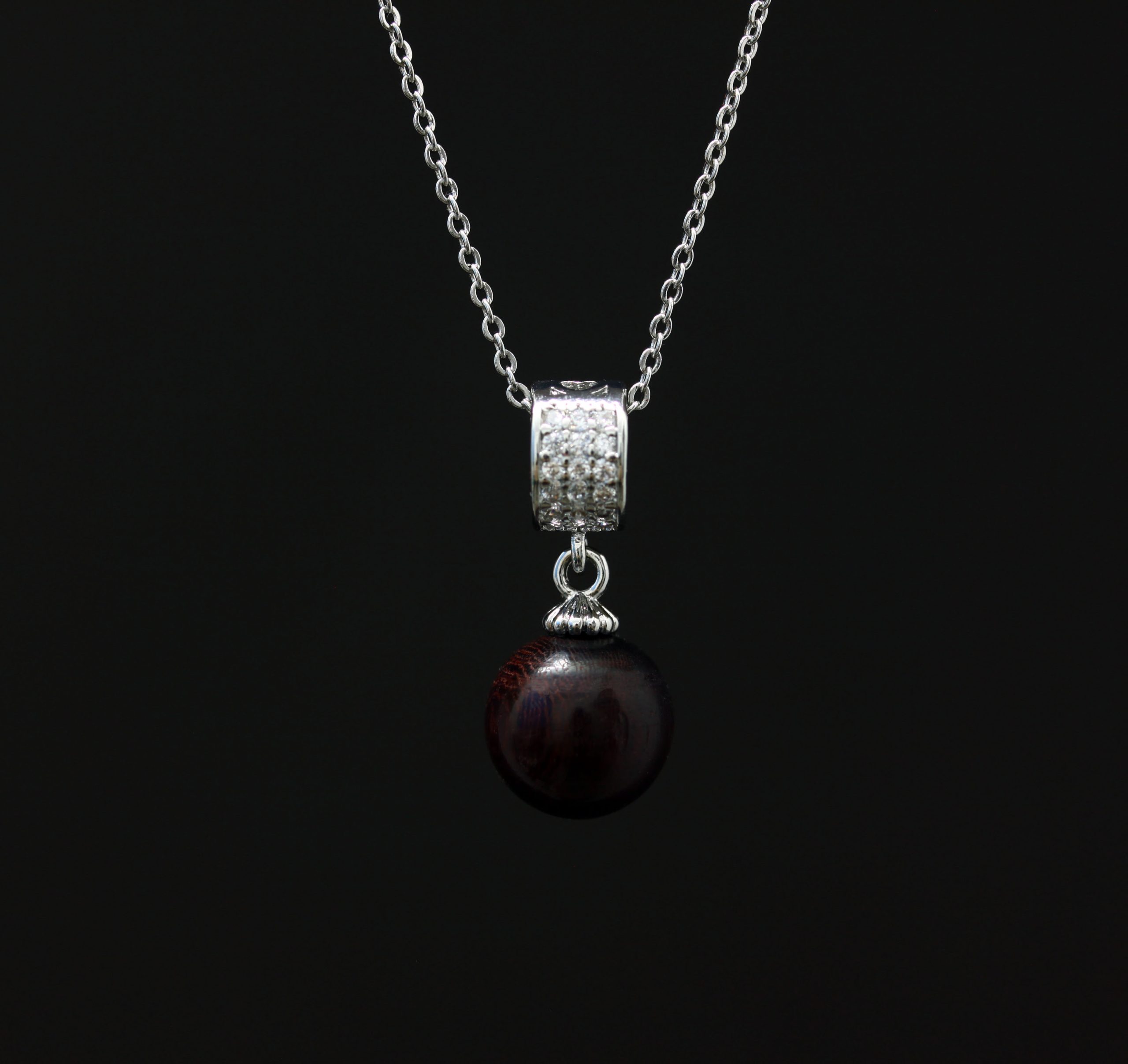 Rosewood necklace pendant- A touch of luxury, vintage, simple, and elegant. - Image 2